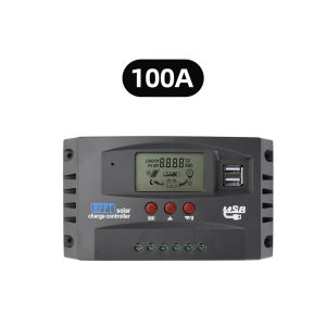 Aideepen | MPPT Solar Charge Controller 12V/24V 30A 60A 100A Solar Panel Battery Charger LCD Display Support AcidLithiumLiFePO Battery
