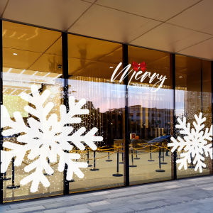 Christmas Decoration Atmosphere Window Paper-Cut Decoration Layout Creative Snowflake Dress up Window Stickers Shop Window Electrostatic Glass Door Stickers