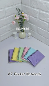 A7Pocket Notebook 50Sheets Spiral Notebook Transparent PP Cover Double Coil Notepads 6PCS/Set