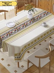 MEIFANJU | Wash-Resistant Waterproof Oil-Proof Heat-Resistant Oval Tablecloth