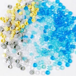 100pcs Transparent six Color Pixel Bricks Compatible MOC Building Block sandy beach Parts Accessories DIY Children Birthday