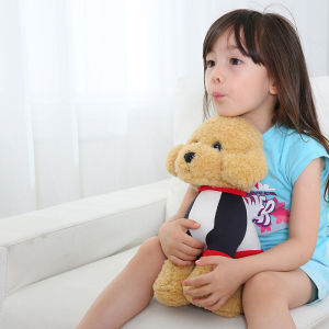 HOL Baby hug simulation cute trumpet Teddy dog plush toy doll prone dog doll female birthday gift