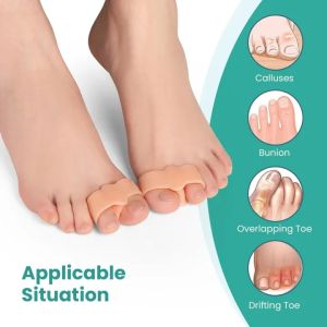 DIDI 1PAIR Bunion Corrector Toe Separators สําหรับผู้หญิงผู้ชาย เจลนิ้วเท้า Spacers สําหรับเท้า Big Toe Overlapping Toes