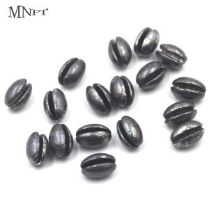 MNFT Solid Oval Split Shot Lead Sinker Bean Shaped Weight Lead 1B to 7B Premium Fishing Lure Accessories
