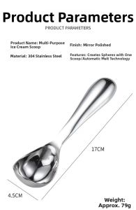Stainless Steel Frozen Treat Scooper