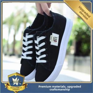 Trendy Casual Shoes Womens Breathable Canvas Sneakers Summer Flat Heel Polyester Fiber Lining Korean Style Versatile Student Shoes