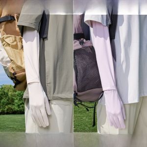 MiiOW | MiiOW กันแดดผ้าไหมน้ำแข็งสำหรับขี่จักรยานและขับรถ แขนกันแดดสำหรับผู้หญิง ฤดูร้อน 2025 กันแดด UV ระบายอากาศได้ดี ปกป้องผิวจากแสงแดด