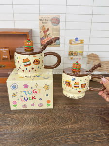 Cốc Cỡ Lớn Bằng Gốm Hoạt Hình Dễ Thương Cốc Đựng Nước Cho Nữ Cốc Đựng Thức Ăn Nhanh Cốc Đựng Nước Quà Tặng Sinh Nhật