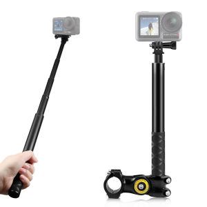 Motorcycle Bicycle Selfie Stick Mount Invisible Adjustment Selfie Stick Bicycle Monopod for GoPro DJI Insta360 Camera Accessory