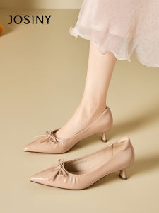 Josiny | Pointed Toe Comfortable Dress Shoes with Bow Detail