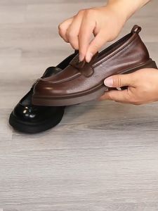 Loafers For Women 2025: New All-Match Soft-Soled Leather Shoes Thick-Soled Professional British Style