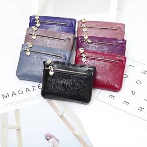 Fashion Women Mini Purses Kid Coin Pocket Wallets Key Chain Holder Zipper Pouch Card Holder Wallet