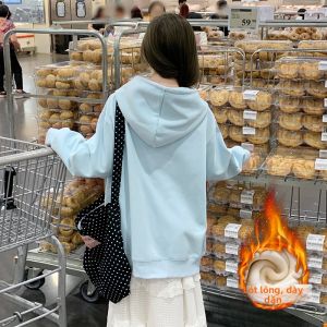 SUHUIQIAN | Áo Khoác Mới Thu Phong Cách Thể Thao Dễ Dàng Có Cthood