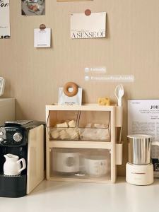 สํานักงานกาแฟแคปซูลถุงชากล่องเก็บติดผนัง Desktop Organizer พลาสติกสี่เหลี่ยมผืนผ้ากันฝุ่นถ้วยผู้ถือชั้นวางของ