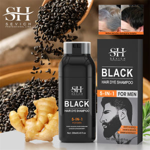 Sevich | Sevich Darkening Shampoo Gray To Black For Men Black Hair Dye Shampoo Natural Removal White Hair Moustache Coloring Repair Gray
