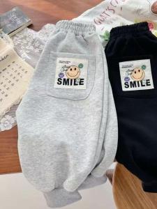 Childrens Casual Pants High Waist Straight Leg Polyester Fiber Autumn New Style Boys Girls Outdoor Wearable Trousers