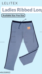 [Lelitex] Ladies Ribbed Stretchy Long Pants for Exercise Yoga Jogging Daily-wear - Free Size - 120 Colours