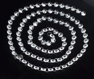 10/20/30/40/50 Meters Crystal Acrylic Gems Bead Strands Hanging Clear Diamond Chain for Wedding Birthday Party Decorations