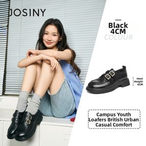 Josiny | Versatile & Thick-Soled Leather Shoes Women Loafer