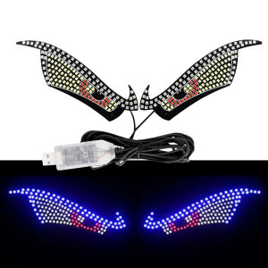 Car LED Devil Eyes Light Decorative Lights USB Warning Lights Dynamic Demon Eye Lights Atmosphere Light Auto Accessories