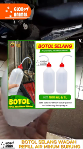 BOTOL SELANG WADAH REFILL AIR MINUM BURUNG 500ML