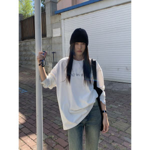 Halo Luu Pure Cotton Long Sleeve Printed T-Shirt Womens Loose Base Shirt Inner Wear Korean Style Autumn New Arrival