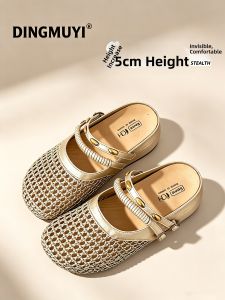 DINGMUYI | Thick Sole Hollow Breathable Sandals 5CM