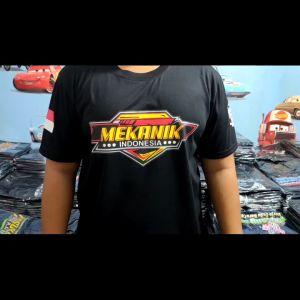 KAOS TSHIRT BAJU DISTRO MEKANIK SENIOR INDONESIA BLACK