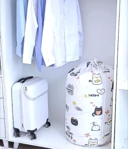 Quilt Storage Bag Tempat Penyimpanan Selimut Bed Cover Pakaian Kantong Penyimpanan Motif Kartun Storage Box Box Tempat Penyimpanan Serbaguna Tempat Selimut Bag Tempat Penyimpanan Selimut Keranjang Serbaguna Multifungsi