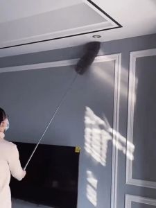 【COD】Retractable Duster Stainless Steel Long Handle Dusting Brush Car House Cleaning Tools Microfiber Dust Chicken Feather Magic Cleaning Brush Feather Long Handle Telescopic Bending Duster
