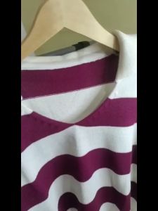 Atasan Raajut Wanita Lengan Panjang Sweatter Pollo Crop Fuji Strip Blaster Over Size Maks BB 70 kg