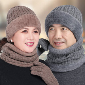 Hat for the Elderly Childrens Winter Grandma Ladieswear Warm Wool Hat Autumn Winter Middle-Aged and Elderly Dad Grandpa Hats for the Elderly Male