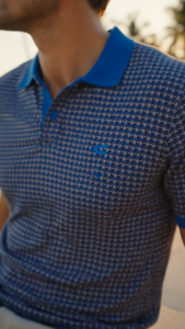 camel active Men Outdoor Casual Regular Fit Knit Polo Shirt - Dk Blue 280-X26H1198