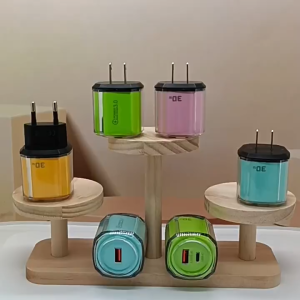 Củ sạc nhanh 30W A+C đa cổng màu vàng hình tròn – 1 cổng USB + 1 cổng PD cho điện thoại