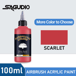 SAGUD Acrylic Airbrush Paint Matte Inks for Model Hobby Shoes Leather Easy to Clean Water Based 32 Colors 100ML/Bottle Paint