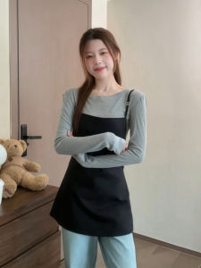 Spring Ready Stylish Korean Style Two-Piece Set Beautiful Strap Vest And Skirt Slim Fit Lightweight Commute Friendly Pure Color