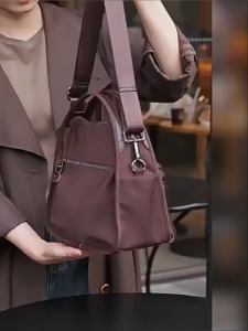 BG49 กระเป๋าสะพายข้างผู้หญิง มัลติฟังก์ชั่น กระเป๋าถืออินเทรนด์ สำหรับผู้หญิง 7 ช่องการใช้งาน กันน้ำ ไนลอน กระเป๋าสะพายไหล่