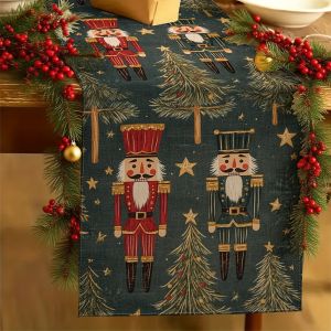 VIKAMA Christmas Nutcracker Table Flag Holiday Ambience Table Decoration Cloth Christmas Decoration Table Flag