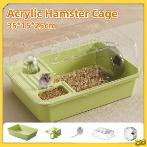 Super Large Acrylic Hamster Cage With Ventilation Hamster House Home Double-Level Activity Space
