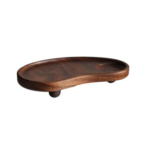 Natural Wood Aroma Diffuser Tray Geometric Design Entrance Key Storage Decorative Home Accessories Wooden Material for Living Space