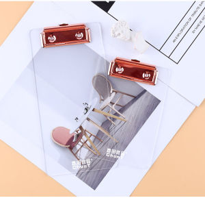 High Transparency Acrylic Writing Board B5half Document Folder Restaurant Bill Student Pad Menu Clip Business Supplies