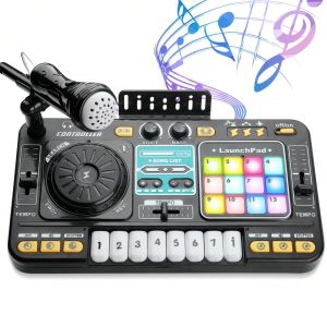 Bàn Trộn DJ Dành Cho Trẻ Em Với Chế Độ Trò Chơi Xoay Đĩa Đèn Và Micro Điều Khiển Tốc Độ - Đồ Chơi Âm Nhạc Giáo Dục Dành Cho Trẻ Từ 3-6 Tuổi