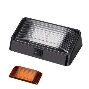 12V-24V LED Vehicle Car Interior Dome Roof Ceiling Reading Light With Switch ON/OFF Lighting Camper Baker Bus Boat Truck