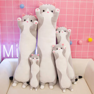 Cat Pillow Bolster Plushie Toy Doll Kids Cat Plush Toy for Birthday Anniversary Gift