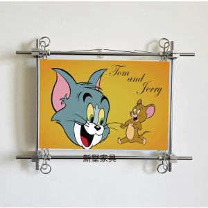 Minimalist Light Axis Wall Mounted Poster Holder Creative Display Shelf Nordic Style Decorative Frame Home Storage Solution