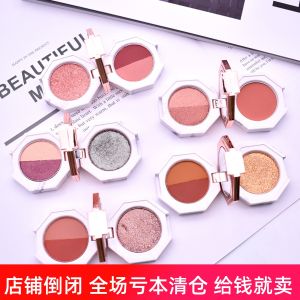 Portable Waterproof Eyeshadow Palette Three Colors Matte Pearl Pigment Long-lasting Color No Powder Flying No Smudging