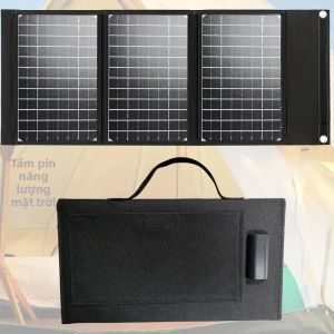Tấm Pin Năng Lượng Mặt Trời Gấp Gọn 1 Bộ Sạc Di Động Linh Hoạt Cho Điện Thoại Di Động Tai Nghe Đèn Pin Máy Tính Bảng - Tương Thích Với Ngoài Trời Sân Vườn Bãi Cỏ