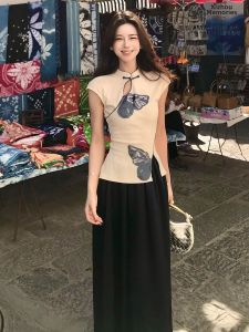 CHOUXIE | Traditional Chinese Style Slimming Non-Repetitive Dress