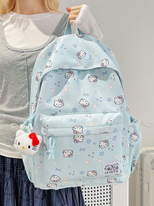 Cute Cartoon KT Cat Backpack Casual Travel Womens Style Junior High School Student Simple Backpack College Student Travel Bag
