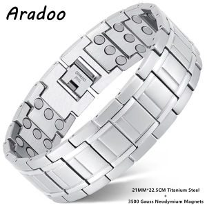 ARADOO 3X Strength 3500 Gauss Neodymium Magnetic Copper Bracelet for Men Pure Copper Bangle Wristband Jewelry Gifts